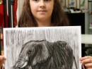 Atelier Pictura si Desen Animal de jungla Carbune Diana 130x98 Atelier de pictura si desen, 8 10 ani