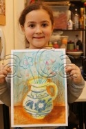 Atelier Pictura si Desen Cana cu Model Albastru Iulia 125x187 Inscrieri cursuri pictura copii 4 6 ani