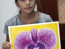 Grup 10 14 ani Desen Pastel Uleios Orhidee Ania 130x98 Atelier de pictura si desen, 10 14 ani