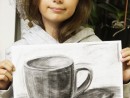 Grup 10 14 ani Desen carbune Cana cu maner Alessia 130x98 Atelier de pictura si desen, 10 14 ani