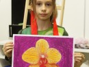 Grup 10 14 ani Desen in pastel uleios Orhidee Marusia 130x98 Atelier de pictura si desen, 10 14 ani