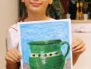 Grup 10 14 ani Desen in pastel uleios Ulcior verde Alessia 130x98 Atelier de pictura si desen, 10 14 ani