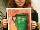 Grup 10 14 ani Desen in pastel uleios Ulcior verde Katia 130x98 Atelier de pictura si desen, 10 14 ani