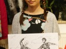 Grup 10 14 ani Desen in tus si penita Parasutisti Anastasia 130x98 Atelier de pictura si desen, 10 14 ani