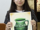 Grup 10 14 ani Desen pastel uleios Ulcior verde Veronica 130x98 Atelier de pictura si desen, 10 14 ani