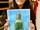 Grup 10 14 ani Pictura in creioane acuarelabile Sticluta verde Deea 130x98 Atelier de pictura si desen, 10 14 ani