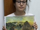 Grup 14 18 ani Tempera Capite cu fan Reproducere dupa Monet Irisz1 130x98 Atelier de pictura si desen, 14 18 ani