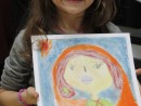 Grup 4 6 ani Desen Pastel Cretat Scufita Rosie Ioana . 130x98 Atelier de pictura si desen, 4 6 ani