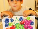 Grup 4 6 ani Pastel uleios Fructe Mihai 130x98 Atelier de pictura si desen, 4 6 ani