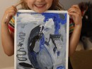 Grup 4 6 ani Pictura Tempera Pinguin Kira. 130x98 Atelier de pictura si desen, 4 6 ani