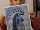 Grup 4 6 ani Pictura Tempera Pinguin Sonia. 130x98 Atelier de pictura si desen, 4 6 ani