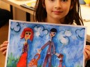 Grup 4 6 ani Pictura tempera Familia Arya 130x98 Atelier de pictura si desen, 4 6 ani