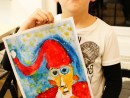 Grup 4 6 ani Pictura tempera Mos Craciun Mihai 130x98 Atelier de pictura si desen, 4 6 ani