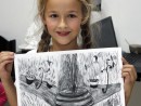 Grup 6 8 ani Desen Carbune Drumuri Tatiana. 130x98 Atelier de pictura si desen, 6 8 ani