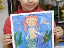 Grup 6 8 ani Desen Creioane Cerate Sirena Ioana. 130x98 Atelier de pictura si desen, 6 8 ani