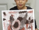 Grup 6 8 ani Desen Sepia Gaina Olivia. 130x98 Atelier de pictura si desen, 6 8 ani
