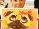 Grup 6 8 ani Desen in pastel cretat Caine Iulia 130x98 Atelier de pictura si desen, 6 8 ani
