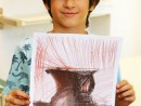 Grup 6 8 ani Desen sepia Ulcior cu maner Ryan 130x98 Atelier de pictura si desen, 6 8 ani