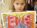 Grup 6 8 ani Fluture Pastel cretat Yana 130x98 Atelier de pictura si desen, 6 8 ani