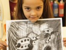 Grup 6 8 ani Gargarita Desen carbune Ana Sofia 130x98 Atelier de pictura si desen, 6 8 ani