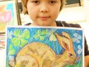 Grup 6 8 ani Pastel uleios Iepure Basti 130x98 Atelier de pictura si desen, 6 8 ani