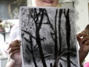 Grup 6 8 ani Peisaj in Carbune Delia Maria 130x98 Atelier de pictura si desen, 6 8 ani