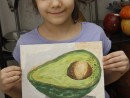 Grup 6 8 ani Pictura Acrilic Avocado Theodora . 130x98 Atelier de pictura si desen, 6 8 ani