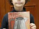 Grup 6 8 ani Pictura Acrilic Cana cu model Iustin. 130x98 Atelier de pictura si desen, 6 8 ani
