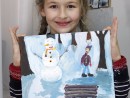 Grup 6 8 ani Pictura Acrilic Prima Ninsoare Tatiana. 130x98 Atelier de pictura si desen, 6 8 ani