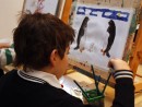 Grup 6 8 ani Pictura Acuarela Familie de pinguini Rares. 130x98 Atelier de pictura si desen, 6 8 ani