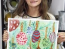 Grup 6 8 ani Pictura Acuarela Globuri Antonia. 130x98 Atelier de pictura si desen, 6 8 ani