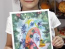 Grup 6 8 ani Pictura Acuarela Scrisoare pentru Mos Craciun Theodora. 130x98 Atelier de pictura si desen, 6 8 ani