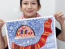 Grup 6 8 ani Pictura Tempera Caciula si Fular Stefania. 130x98 Atelier de pictura si desen, 6 8 ani