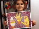 Grup 6 8 ani Pictura Tempera Manusi Sara. 130x98 Atelier de pictura si desen, 6 8 ani
