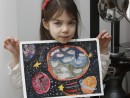 Grup 6 8 ani Pictura Tempera Planete Noa. 130x98 Atelier de pictura si desen, 6 8 ani