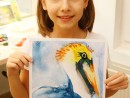 Grup 6 8 ani Pictura in acuarele Pelican Ilinca 130x98 Atelier de pictura si desen, 6 8 ani