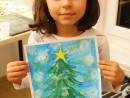 Grup 6 8 ani Pictura tempera Brad impodobit Daria 130x98 Atelier de pictura si desen, 6 8 ani