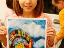 Grup 6 8 ani Pictura tempera Curcan Ilinca 130x98 Atelier de pictura si desen, 6 8 ani