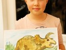 Grup 6 8 ani Pictura tempera Dinozaur Ilinca 130x98 Atelier de pictura si desen, 6 8 ani