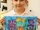 Grup 6 8 ani Pictura tempera Flori Sebi 130x98 Atelier de pictura si desen, 6 8 ani