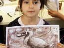 Grup 6 8 ani Rata Desen sepia Mara 130x98 Atelier de pictura si desen, 6 8 ani