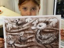 Grup 6 8 ani Rata Desen sepia Yana 130x98 Atelier de pictura si desen, 6 8 ani