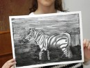 Grup 8 10 ani Desen Carbune Animal de Jungla Gaelle 130x98 Atelier de pictura si desen, 8 10 ani