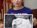 Grup 8 10 ani Desen Carbune Animal de Jungla Mara. 130x98 Atelier de pictura si desen, 8 10 ani