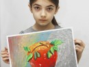 Grup 8 10 ani Desen pastel uleios Mar cu frunze Otilia 130x98 Atelier de pictura si desen, 8 10 ani