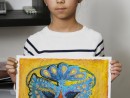 Grup 8 10 ani Desen pastel uleios Masca Riana 130x98 Atelier de pictura si desen, 8 10 ani