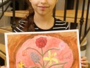 Grup 8 10 ani Pictura tempera Covor de flori Maria 130x98 Atelier de pictura si desen, 8 10 ani