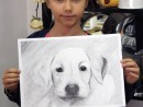 Grup Animale Desen Carbune Portret de Caine Alexia. 130x98 Atelier de pictura si desen, 10 14 ani