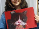 Grup Animale Desen Pastel Cretat Pisica Ana 130x98 Atelier de pictura si desen, 10 14 ani
