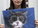 Grup Animale Desen Pastel Cretat Portret Pisica Ilinca 130x98 Atelier de pictura si desen, 10 14 ani
